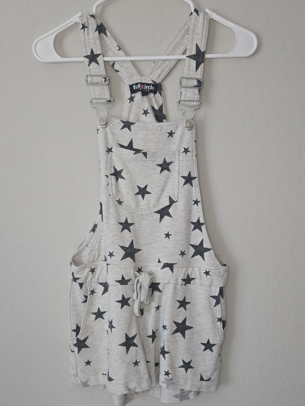 Full Circle Cream Star-Print Jersey Romper Overalls
